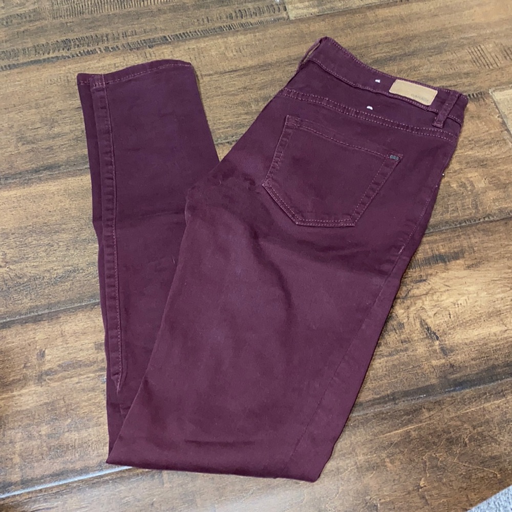 Women’s burgundy jeans